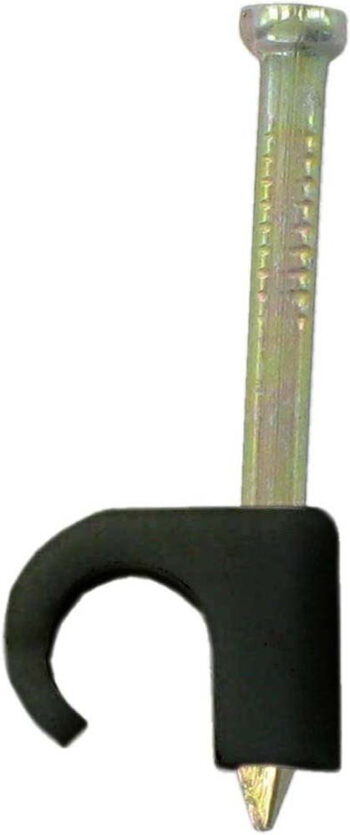 7mm Round Clip Black - Pack of 100