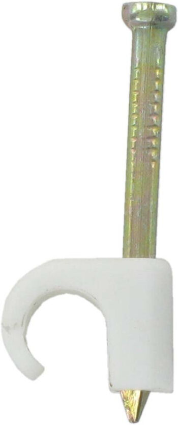 7mm Round Clip White - Pack of 100