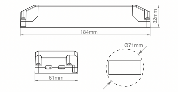 ALL LED ADRCV2450TD ALL LED ADRCV2450TD 24V 25W Dimmable LED Constant Voltage Driver 2