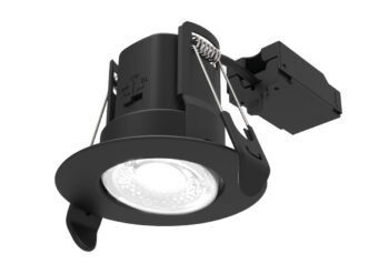 ALL LED AFD05/A/BK/CCT ALL LED Atom Carbon Black Adjustable 5W IP65 CCT Selectable Dimmable LED Fire Rated Downlight 1