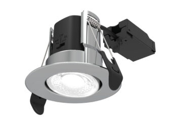ALL LED AFD05/A/PC/CCT ALL LED Atom Polished Chrome Adjustable 5W IP65 CCT Selectable Dimmable LED Fire Rated Downlight