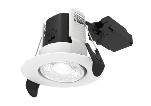 ALL LED AFD05/A/WH/CCT ALL LED Atom Polar White Adjustable 5W IP65 CCT Selectable Dimmable LED Fire Rated Downlight 1