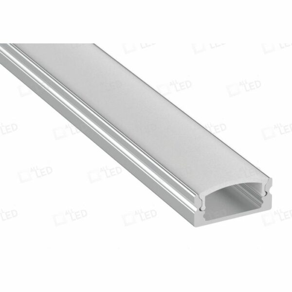 ALL LED APA001/AL ALL LED APA001/AL 2m Shallow Surface Aluminium Profile with Diffuser