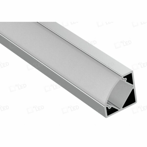 ALL LED APA002/AL 2m 45˚Angled Profile with Diffuser Aluminium Finish