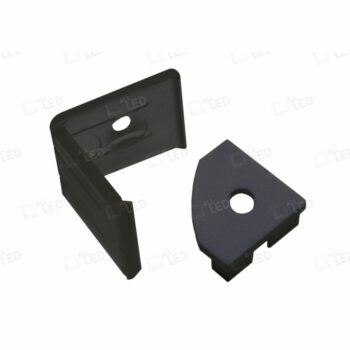 ALL LED APA002/BK/ACC ALL LED Accessories Pack 4 Clear Brackets 4 End Caps for PROFILE2 Carbon Black (APA002/BK)