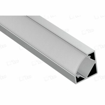 ALL LED APA002/WH 2m 45˚ Angled Profile with Diffuser RAL9016 Painted Finish 2