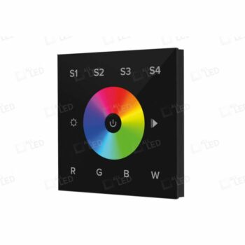 ALL LED ASC/DMX/WS1/B ALL LED DMX StripMOD 1 Zone RGBW Wall Mounted Controller - Gloss Black