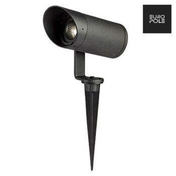 AURORA 38200 Aurora EUROPOLE TUBE 1 IP65 5W Spike Light - 3000K Warm White - Matt Black