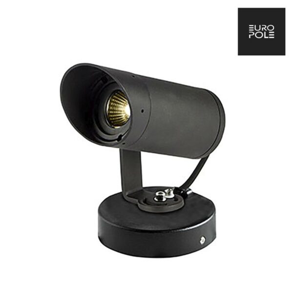 AURORA 38301 Aurora EUROPOLE TUBE 1 IP65 5W Surface Mounted Spot Light - 4000K Cool White - Black