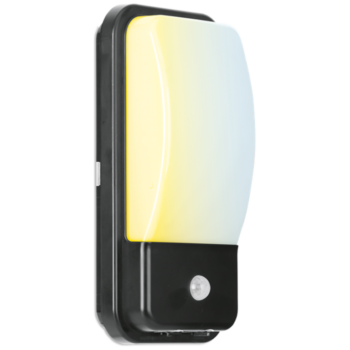 AURORA AU-BH10PIRCSBLK Aurora UTILITEX™ CS 10W PIR IP65 Security Bulkhead Black - CCT 3000K/4000K/6500K