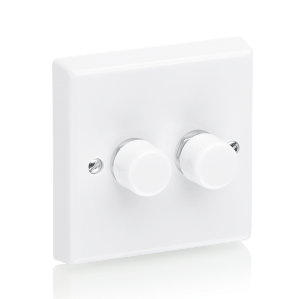 AURORA AU-DSP252 Aurora 2 Gang 2 Way Rotary Dimmer 250VA