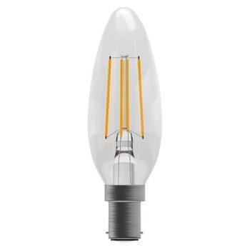 BELL Lighting 5306 Bell 5306 LED Dimmable Filament Candle Clear 2700K