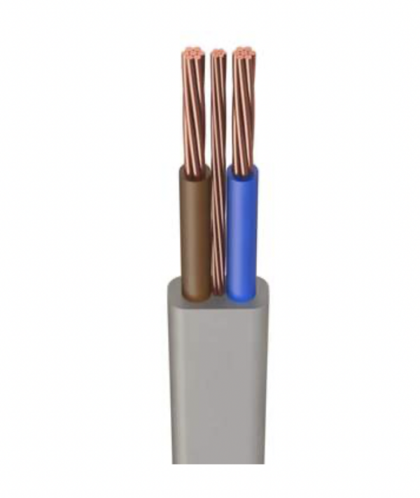 6242Y Grey 10mm Twin & Earth Cable (6242YH10.0/1), BS 6004:2012-compliant, BASEC-approved, stranded live and neutral conductors, solid 4mm CPC, harmonised wiring colours, available per meter.