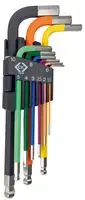 C.K T4449 C.K Ball-ended Coloured Hexagon Key Set of 9 Metric 2