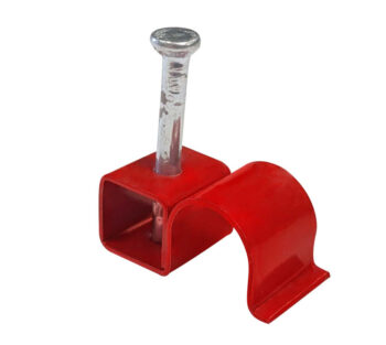 Round Metal Cable Clips 8.75mm Red - Pack of 100