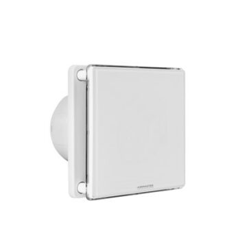 CED Airmaster RFP4T/GL CED Airmaster 4" White Glass Extractor Fan with Time