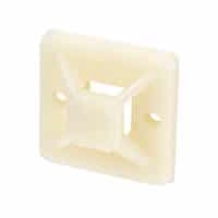 CTC AB28N-FIX Adhesive Natural Cable Tie Bases With Fixing Hole 28mmx28mm - Pack of 100 2