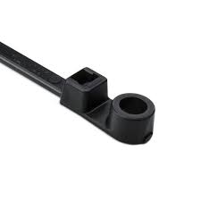 CTC CT200-4.8B/MH Cable Ties with Mounting Hole Black 200 x 4.8mm - Pack of 100