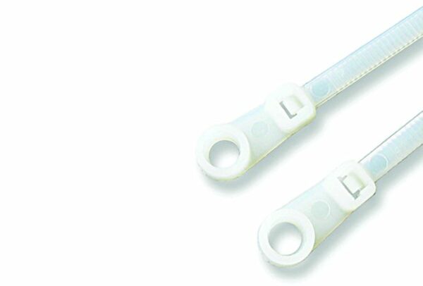 CTC CT200-4.8N/MH Cable Ties with Mounting Hole Natural 200 x 4.8mm - Pack of 100
