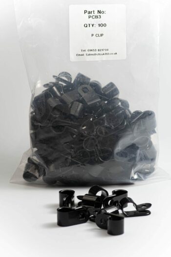 CTC PCB3 Nylon P Clip Black Pack of 100 - 9mm