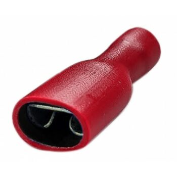 Cobra CK/R/FS/FI/Cobra Red Fully Insulated Female Spade - 0.5-1.25mm - Pack of 100