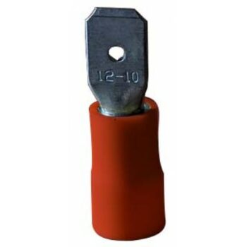Cobra CK/R/MS/Cobra Red Male Spade - 0.5-1.5mm - Pack of 100