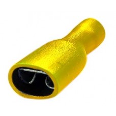 Cobra CK/Y/FS/FI/COBRA Yellow Fully Insulated Female Spade - 4-6mm - Pack of 100