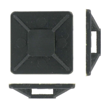 Cobra CT/CM/28X28/B Black Cable Tie Bases 25mm – Pack of 100