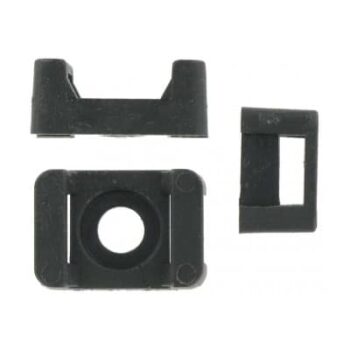 Cobra CT/CR/B Plastic Black Cable Tie Cradles 78mm - Pack of 100 1