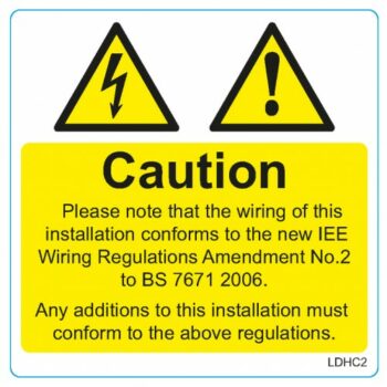 Cobra SL/HC/7575/25 Cobra Cable Warning Labels - Harmonised Cable 75x75 mm - 25 Per Roll