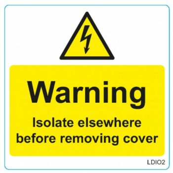 Cobra SL/IBO/7525/25 Cobra Cable Warning Labels - Isolate Before Open 75x75 mm - 25 Per Roll