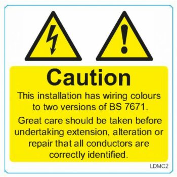 Cobra SL/MC/7575/25 Cobra Cable Warning Labels - Mixed Cable 75x75 mm - 25 Per Roll