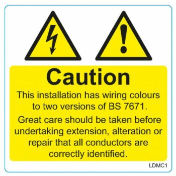Cobra SL/MC/7575/5 Cobra Cable Warning Labels - Mixed Cable 75x75 mm - 5 Per Roll