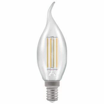 Crompton 12165 5W SES Dimmable Bent-Tip Candle LED Lamp, 2700K Warm White