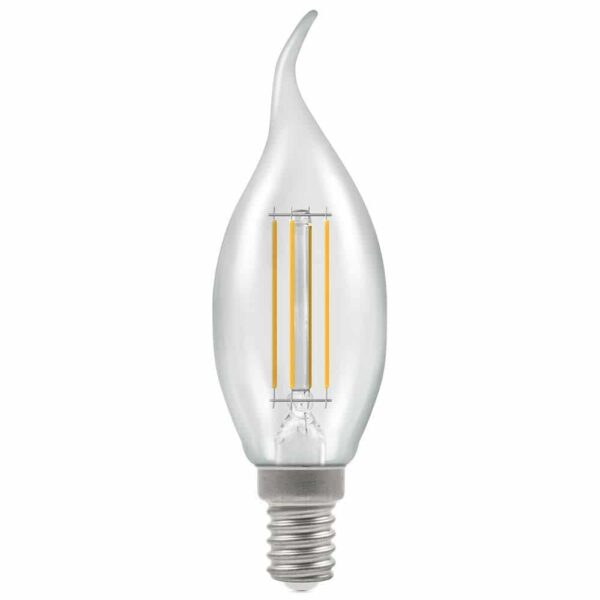 Crompton 12165 5W SES Dimmable Bent-Tip Candle LED Lamp, 2700K Warm White