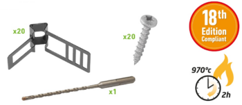 D-Line EVFIX10B D-Line Safe-D EV Cable Fixing Pack - 20x 10-17mm Clips