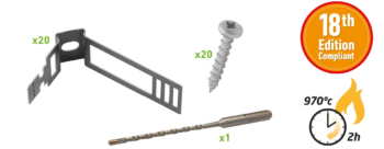 D-Line EVFIX16B D-Line Safe-D EV Cable Fixing Pack - 20x 16-21mm Clips