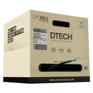 DTECH CA-49405 DTech CAT6 XG F/UTP 500MHz Internal/External LSZH Cable 305m - Black 1