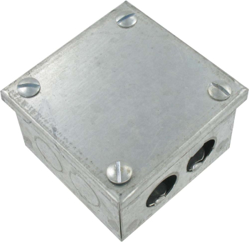 Deligo AB606060 Pre-Galvanised Adaptable Box with Knock-Outs 6" x 6" x 6" (150X150X150mm)