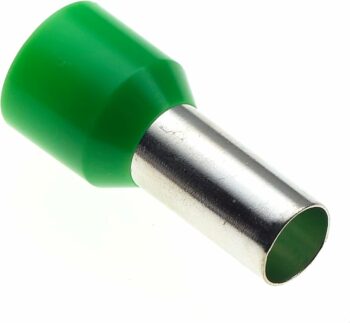Deligo CE16.0G 16.0mm x 12mm Cord End Terminal Green (German) - Pack of 100 1