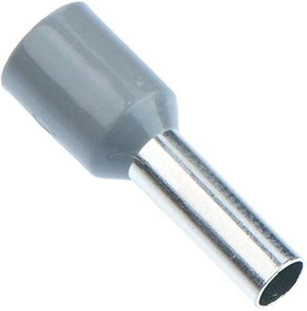 Deligo CE4.0G 4.0mm x 9mm Cord End Terminal Grey (German) - Pack of 100 1