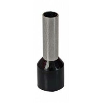 Deligo CE6.0G 6.0mm x 12mm Cord End Terminal Black (German) - Pack of 100 1