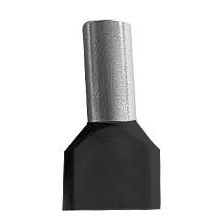Deligo CED1.5 Deligo 1.5 x 8mm Double Cord End Terminal - Black