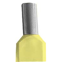 Deligo CED6.0 Deligo 6 x 14 mm Double Cord End Terminal - Yellow