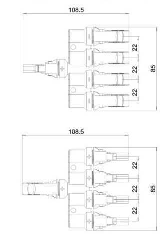 Deligo DSMCT4 Deligo T4-Branch Solar Connector 2