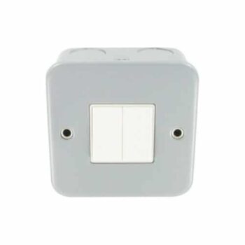 Deligo MCR22 Metal Switch Clad 2 Gang
