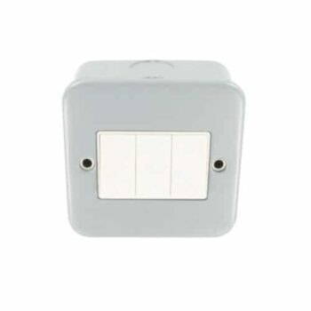 Deligo MCR23 Metal Switch Clad 3 Gang