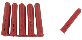 Deligo MPRED Red Wall Plugs Pack of 100 2