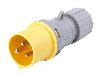 Deligo P110-16 110V - 16A Industrial Speed Fit 3 Pin Yellow Plug IP44