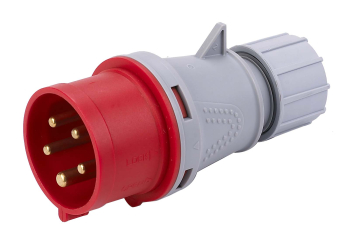Deligo P415-32 415V - 32A Industrial Speed Fit 5 Pin Red Plug IP44
